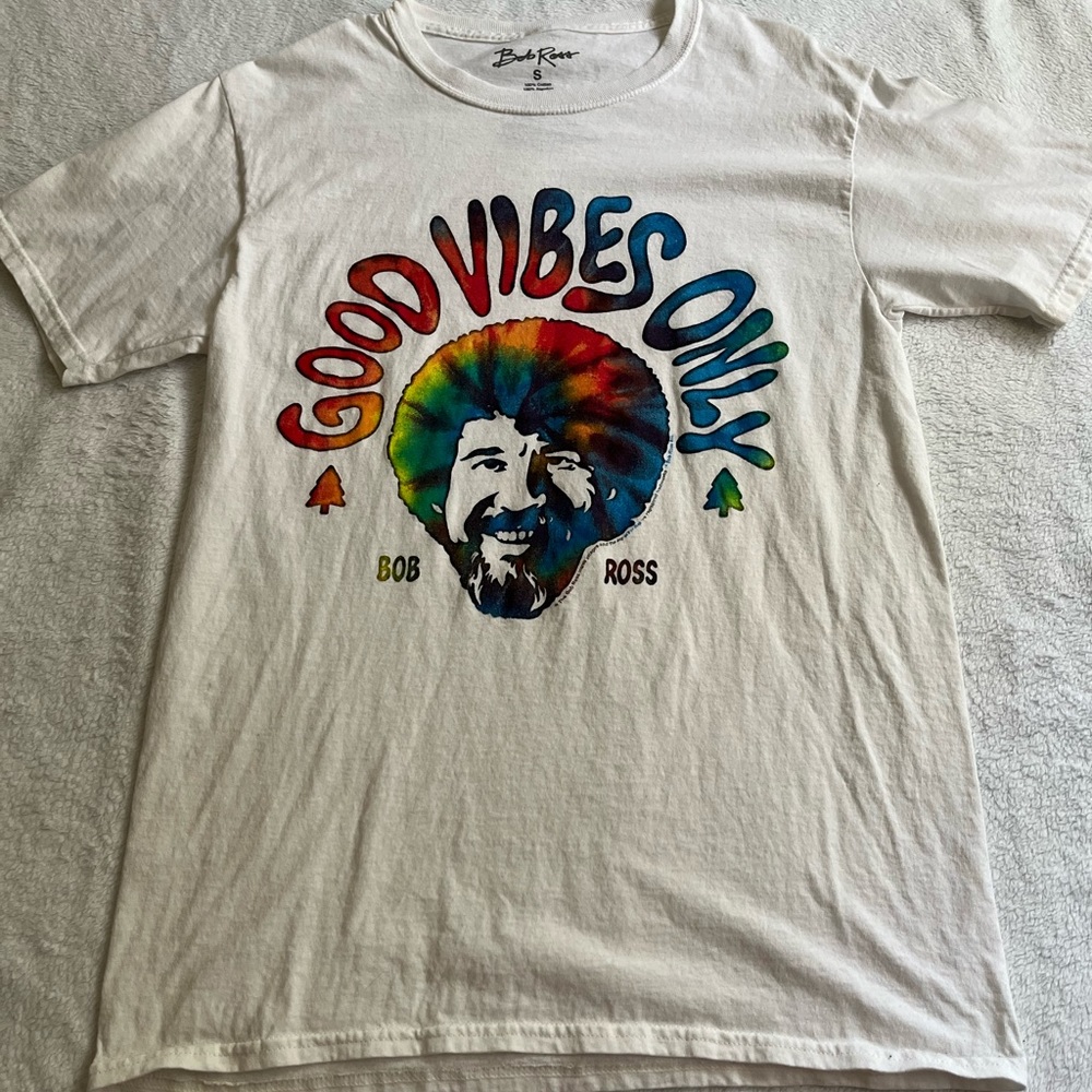 vintage bob ross tee size small
